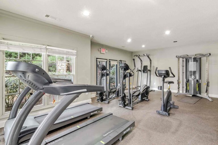 Fitness center cardio equipment